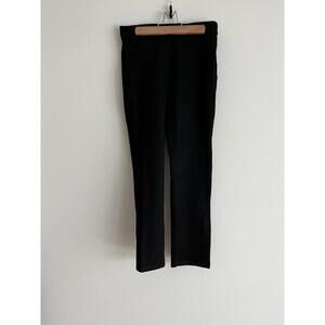 Quince Pants S Black Ponte Ultra Stretch Straight Leg Pull On Capsule Wardrobe